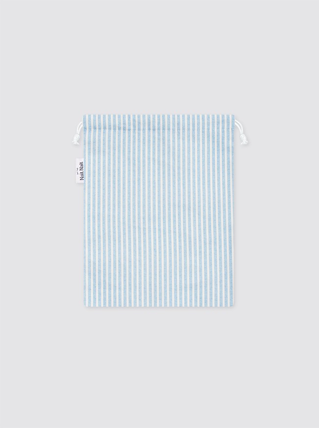 Small Striped Candle Bag Light Blue