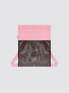 Sac à dos en maille rayée Candela rose fraise