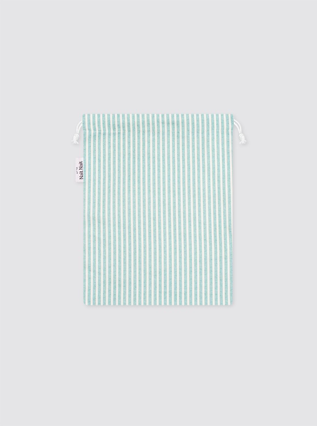 Petit sac à rayures vert bougie