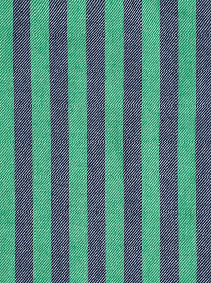 Talega Pequeña Rayas Denim y Verde