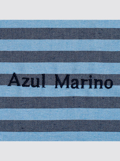 Bolsa de Ropa Pequeña Rayas Denim y Celeste