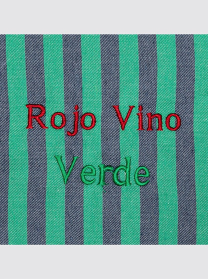 Bolsa de Viaje Rayas Denim y Verde