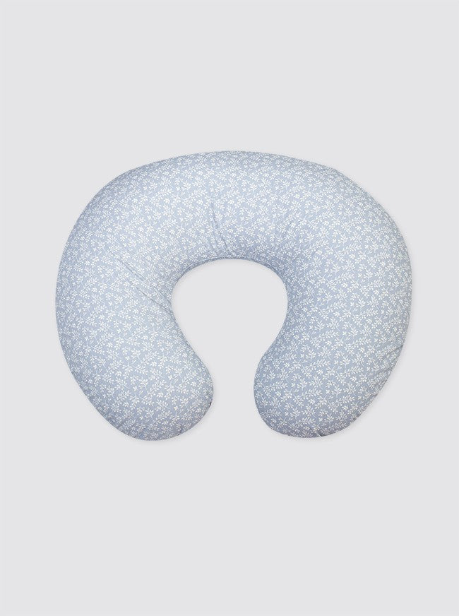 Housse de coussin d'allaitement bleue Olsen