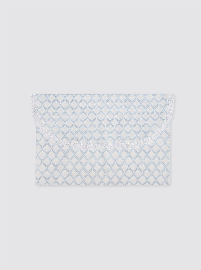 Bolsa de Ropa Pequeña con Tira Bordada Atenea Azul