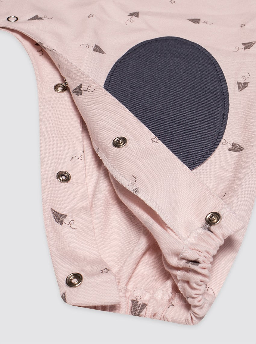 Peto de Gateo Aviones Rosa rodilleras