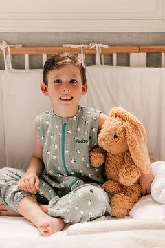 Bubble Pajamas, Cotton, Green, Sheep