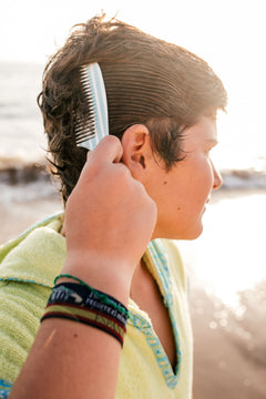 Light Blue Striped Candela Comb