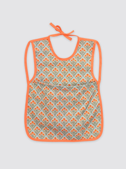 Babero con Bolsillo Margaritas Naranjas
