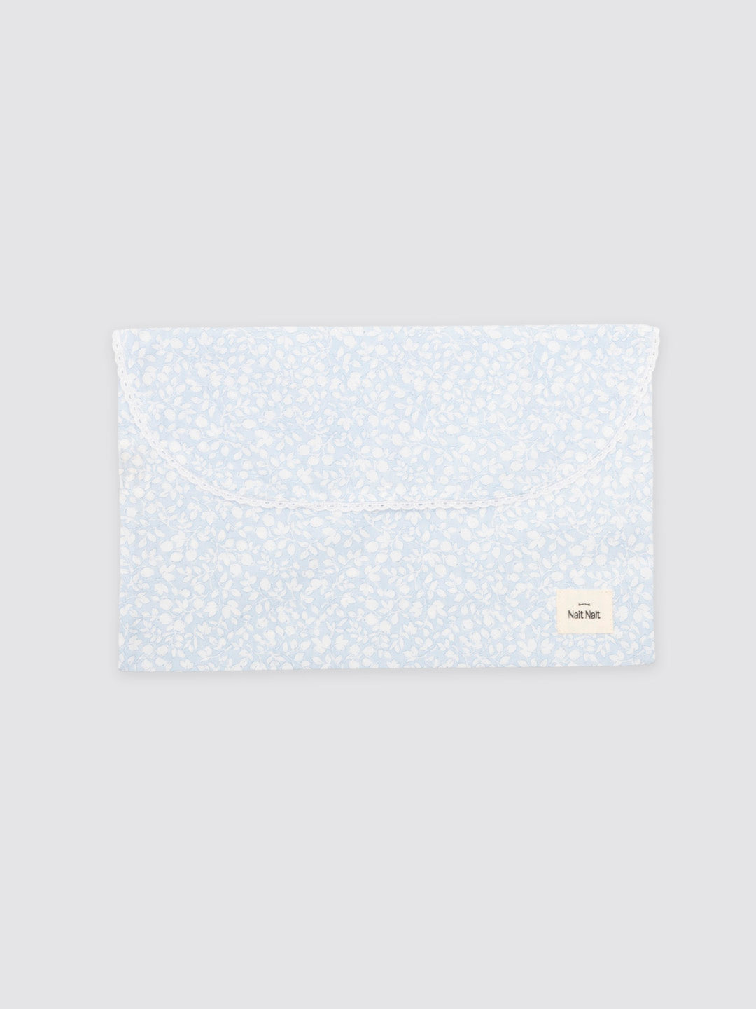 Small Laundry Bag with Blue Pomegranate Eyelet Trim