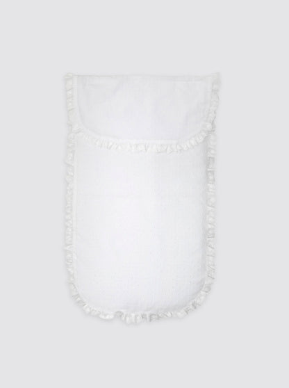 Plumeti Embroidered Trim Moses Basket/Crib Quilt with Removable Wadding