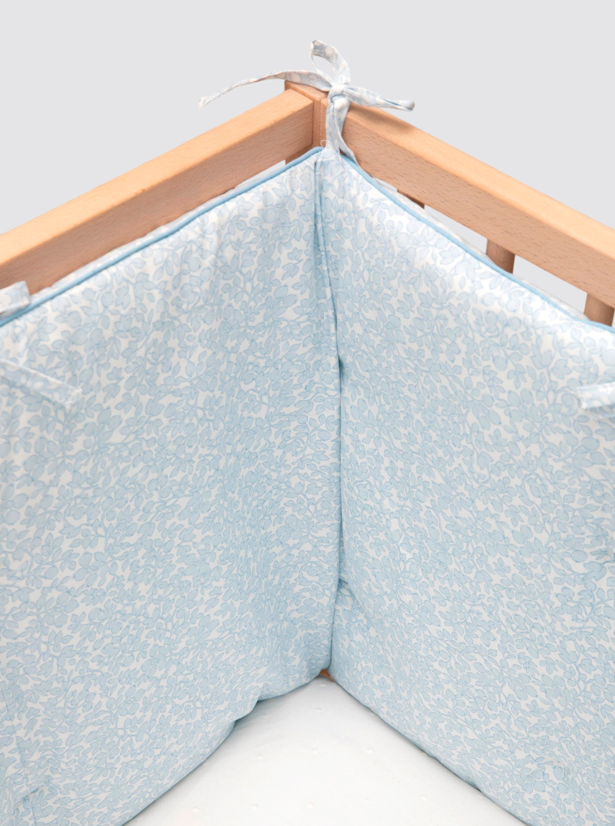 High Padded Crib Bumper Blue Pomegranates