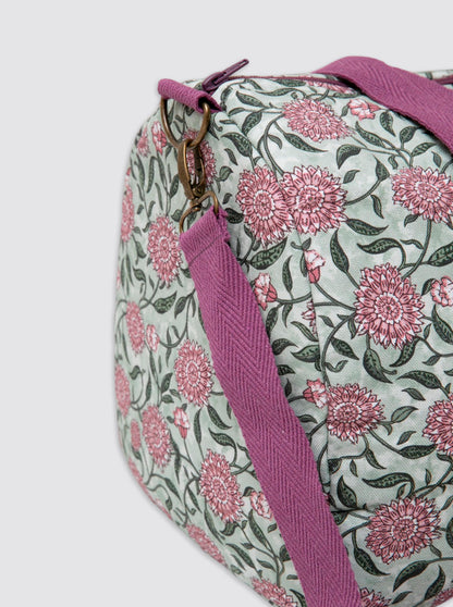 Bolsa de Deporte Cascais Flores Rosa