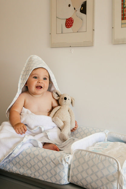 Toalla Baño Bebé Atenea Azul