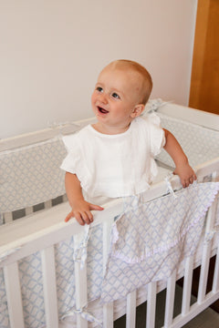 Bolsa de Pijama Con Tira Bordada Atenea Azul