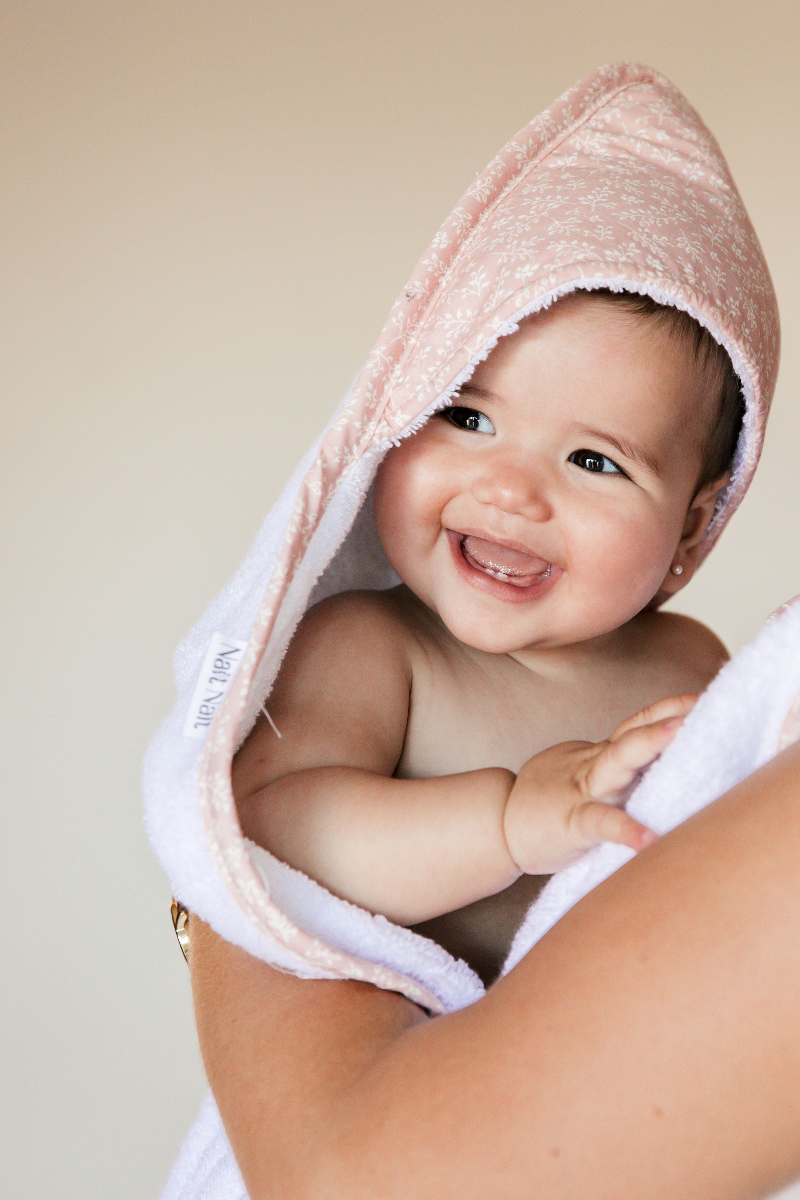 Toalla Baño Bebé Olsen Rosa