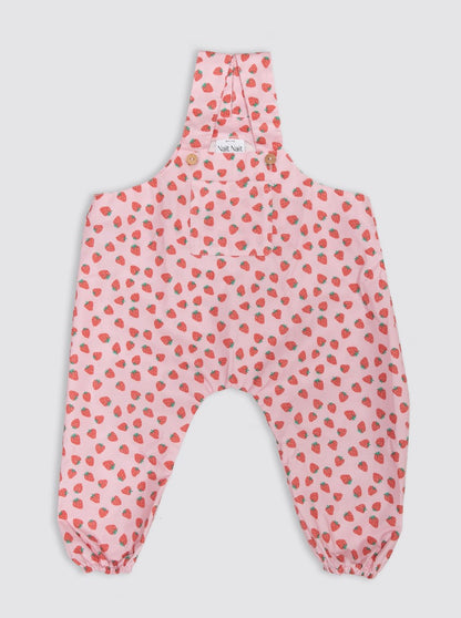 Waterproof Crawling Bib with Strawberries