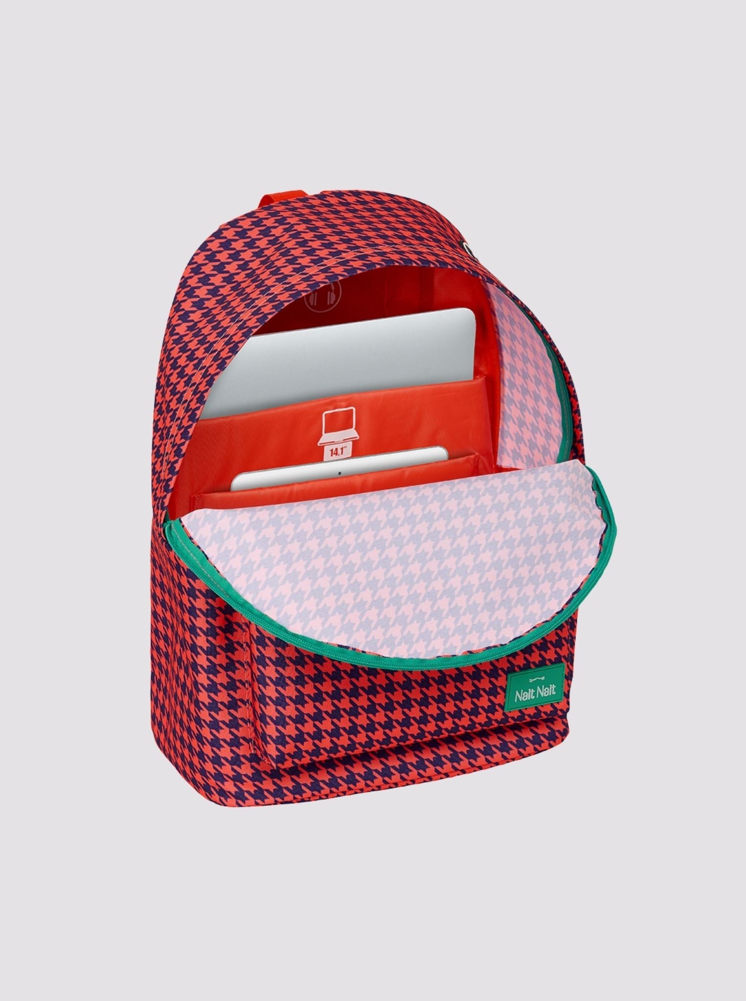 Mochila Grande Ordenador Pata de Gallo Coral