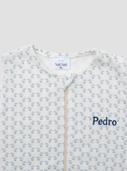 Pyjama à bulles à manches, motif poussin bleu