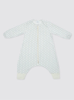 Pyjama à bulles à manches, motif poussin bleu