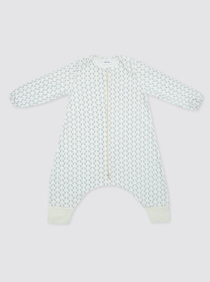 Pyjama à bulles à manches, motif poussin bleu