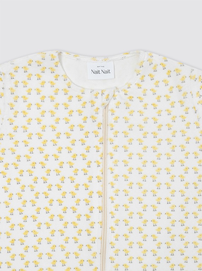 Bubble Pajamas with Sleeves, Yellow Chicks