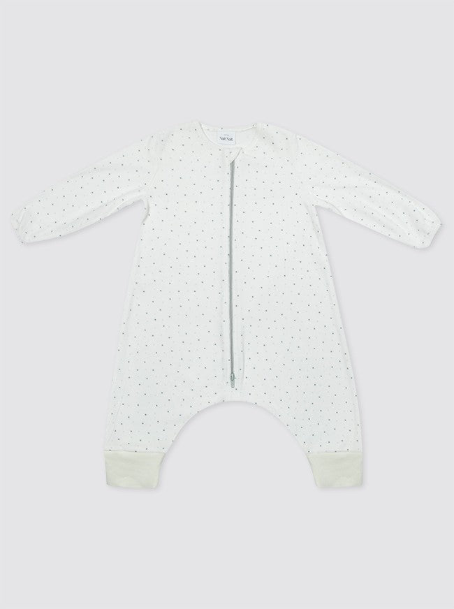 Bubble Pajamas with Gray Polka Dot Sleeves