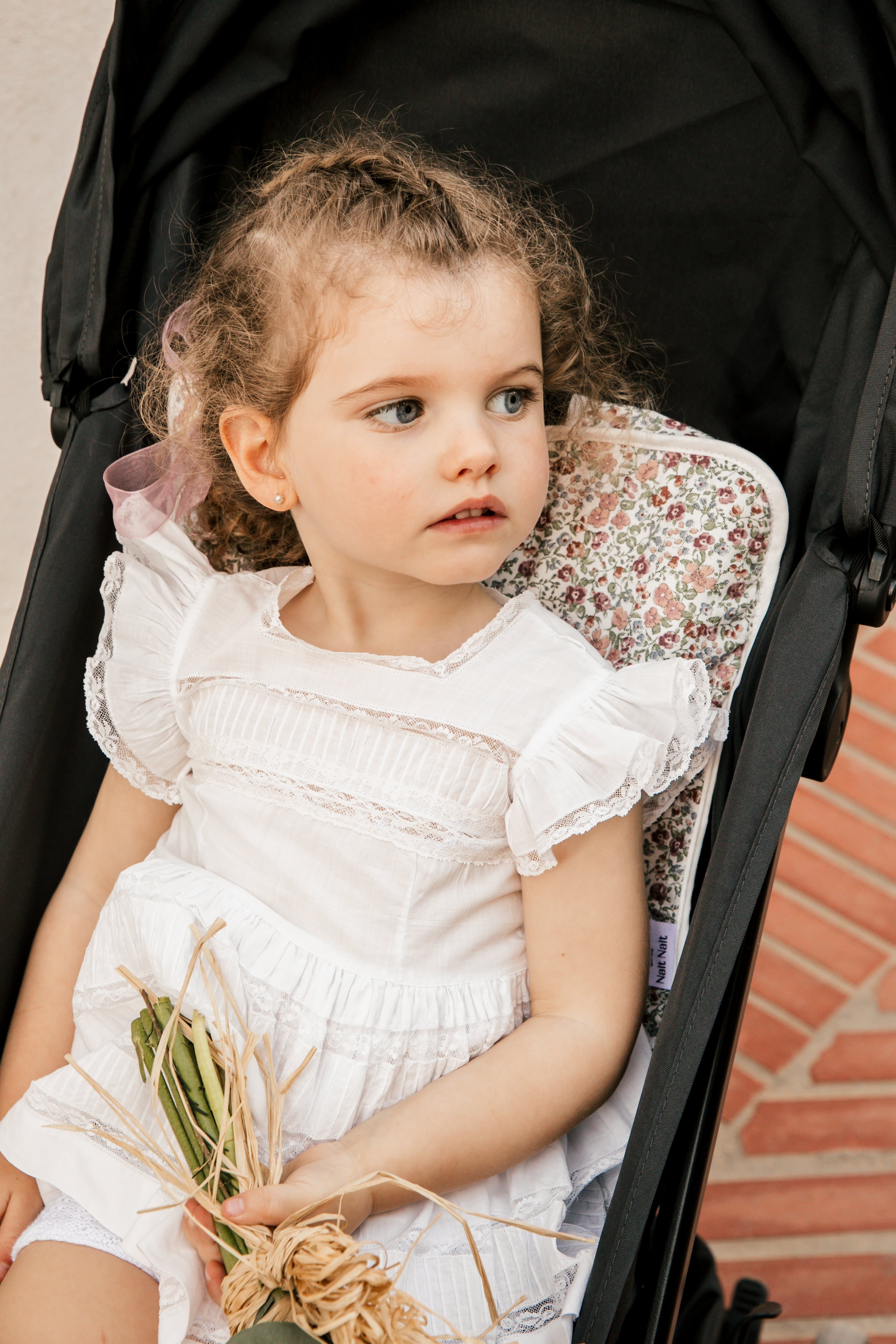 Housse d'été pour chaise légère à fleurs Inés Pink
