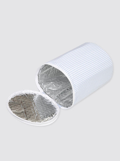 Light Blue Striped Piqué Thermal Bag