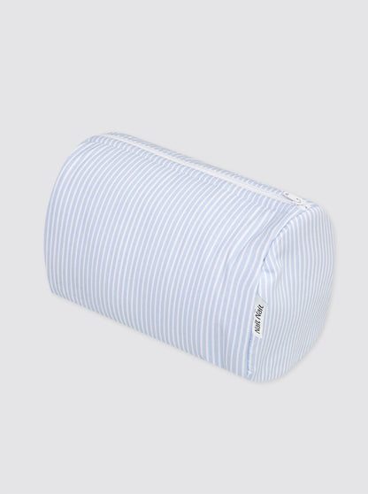 Light Blue Striped Piqué Toiletry Bag