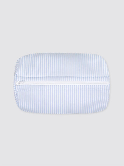 Light Blue Striped Piqué Toiletry Bag