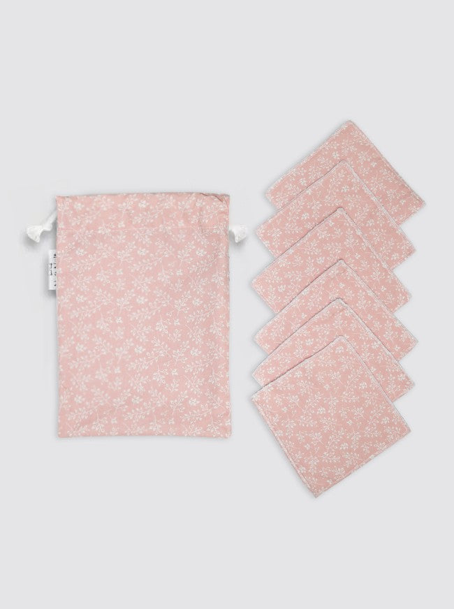 Lingettes hygiéniques légères Olsen, paquet de 6 avec sachet - Rose