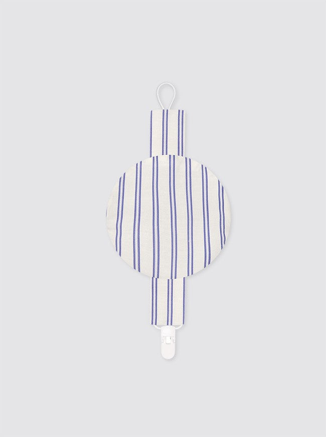 Attache-tétine avec poche - Tulipes bleues