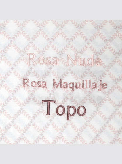 Bolsa de Ropa Pequeña con Tira Bordada Atenea Rosa