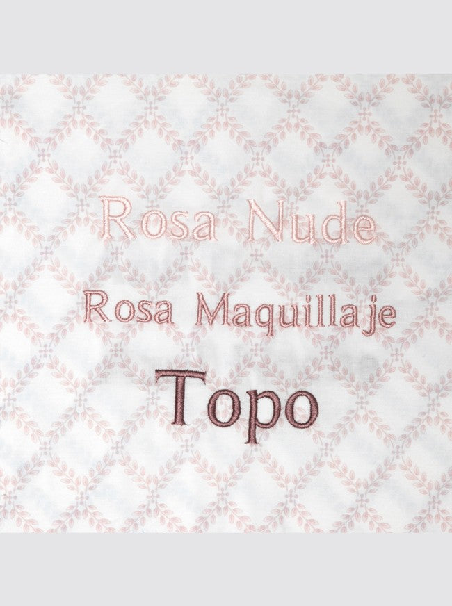 Bolsa de Ropa Pequeña con Tira Bordada Atenea Rosa