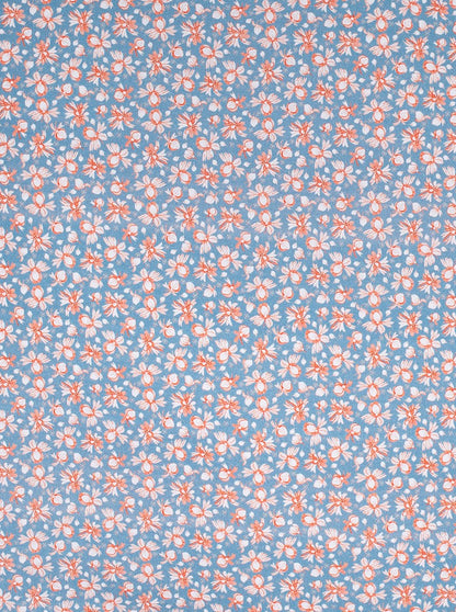 Blue Floral Toile Face Towel