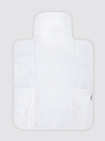 Cambiador Con Bolsillos Bodoques Blancos