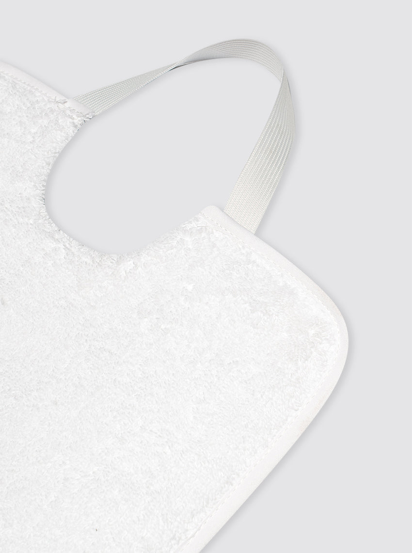 Babero Grande Blanco Con Elástico