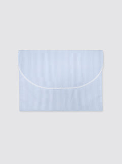 Large Light Blue Striped Clothes Bag