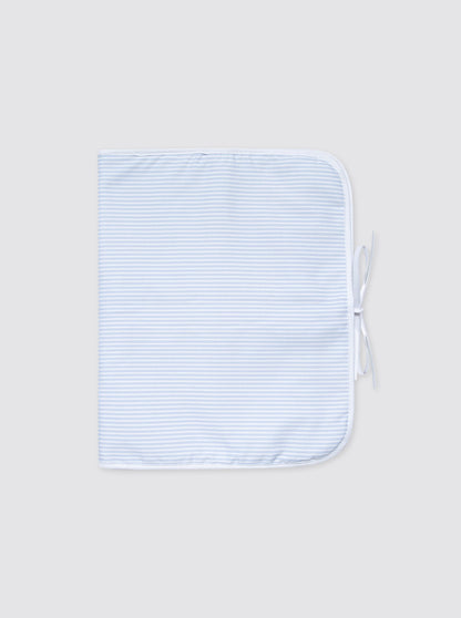 Light Blue Striped Piqué Clothes Organizer Bag