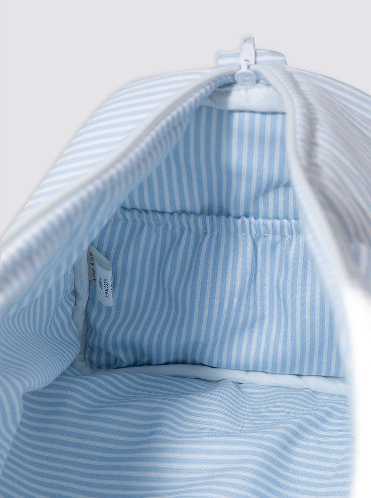 Sac de sport en piqué, rayures bleu clair