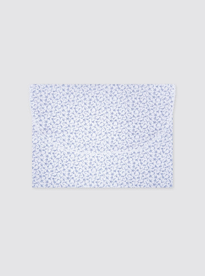 Bolsa de Ropa Grande con Tira Bordada Flor Pitiminí Azul