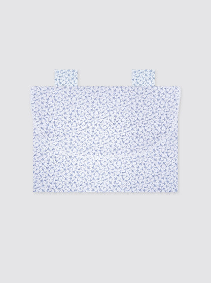 Bolsa de Pijama Con Tira Bordada Flor Pitiminí Azul