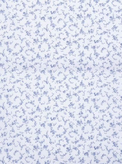 Bolsa de Pijama Con Tira Bordada Flor Pitiminí Azul