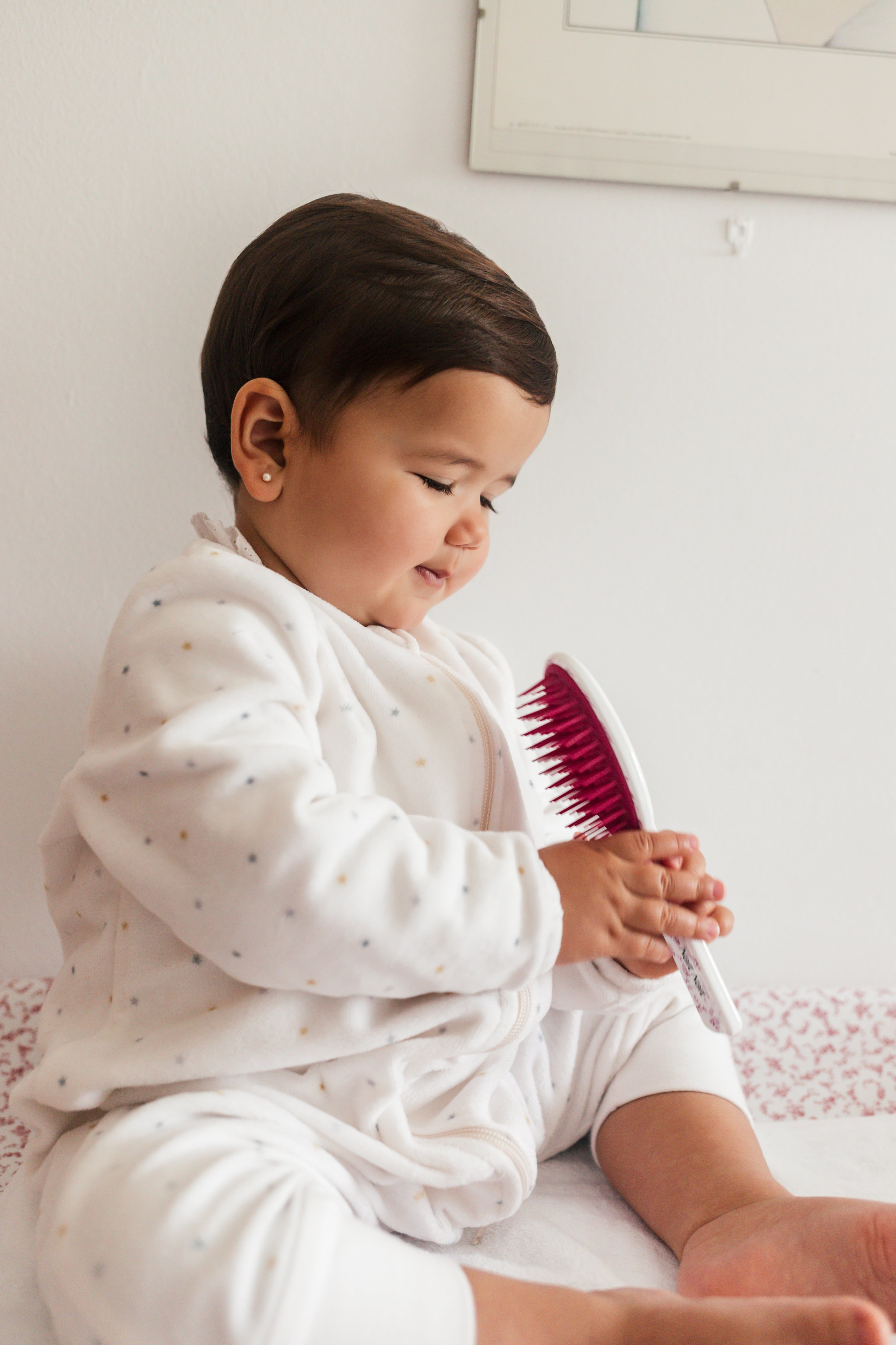 Cepillo Oval Flor Pitiminí Rosa