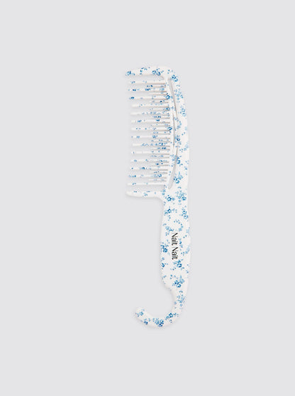 Blue Miniature Flower Shower Comb