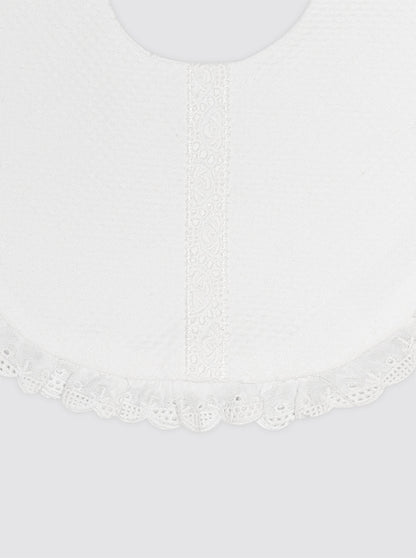 Babero de Baba Recién Nacido Entredós Calado