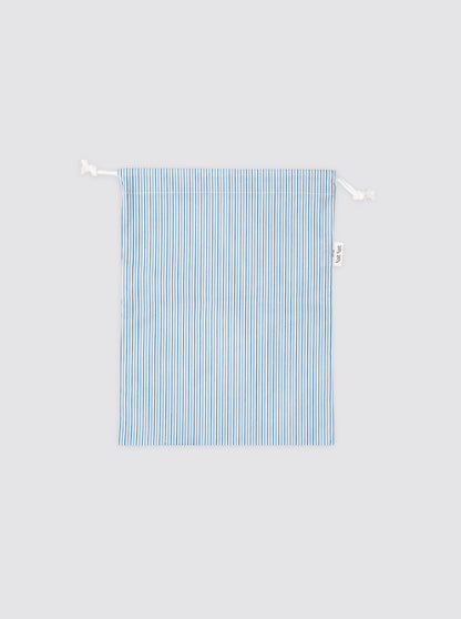Small Double Blue Striped Bag