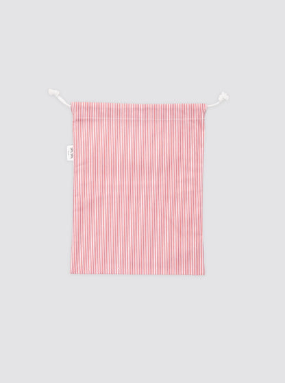 Small Double Striped Pink Bag