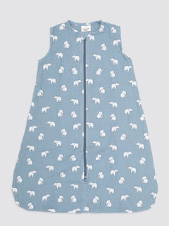 Saco Burbuja Bambula Azul Elefantes