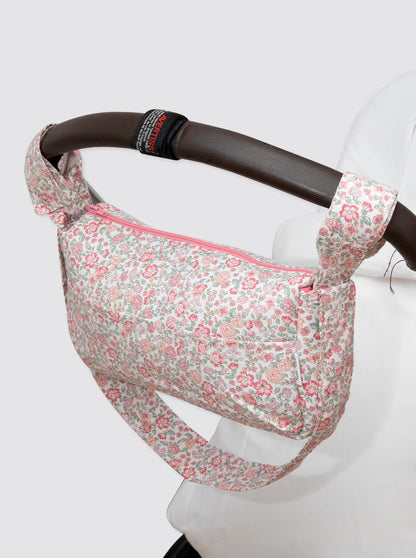 Small Pink Floral Baby Girl Stroller Bag 